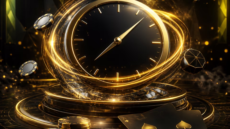Horloge abstraite et jetons pour la durée des tours gratuits