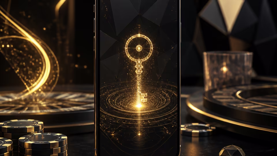 Téléphone et clé lumineuse pour l’accès au compte